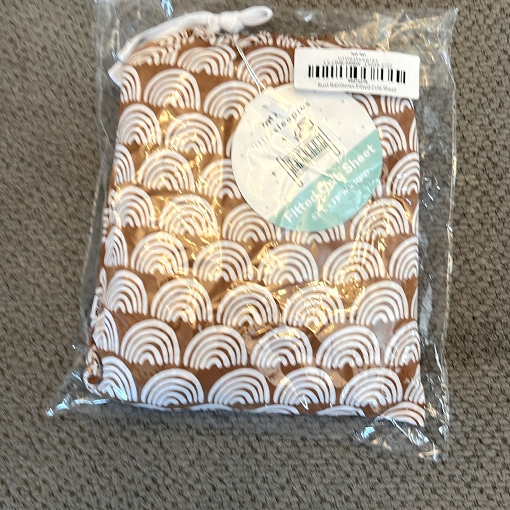 Little Sleepies Rust Rainbow Crib Sheet
